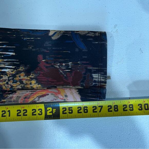 Abercrombie Abstract Floral Legging Pants Zipper Detail Womens Medium - Picture 7 of 7